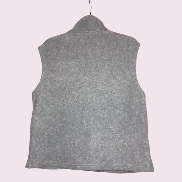 USA Olympics Light Gray Fleece Full Zip Vest W/ Pockets - Size Large - Picture 2 of 5